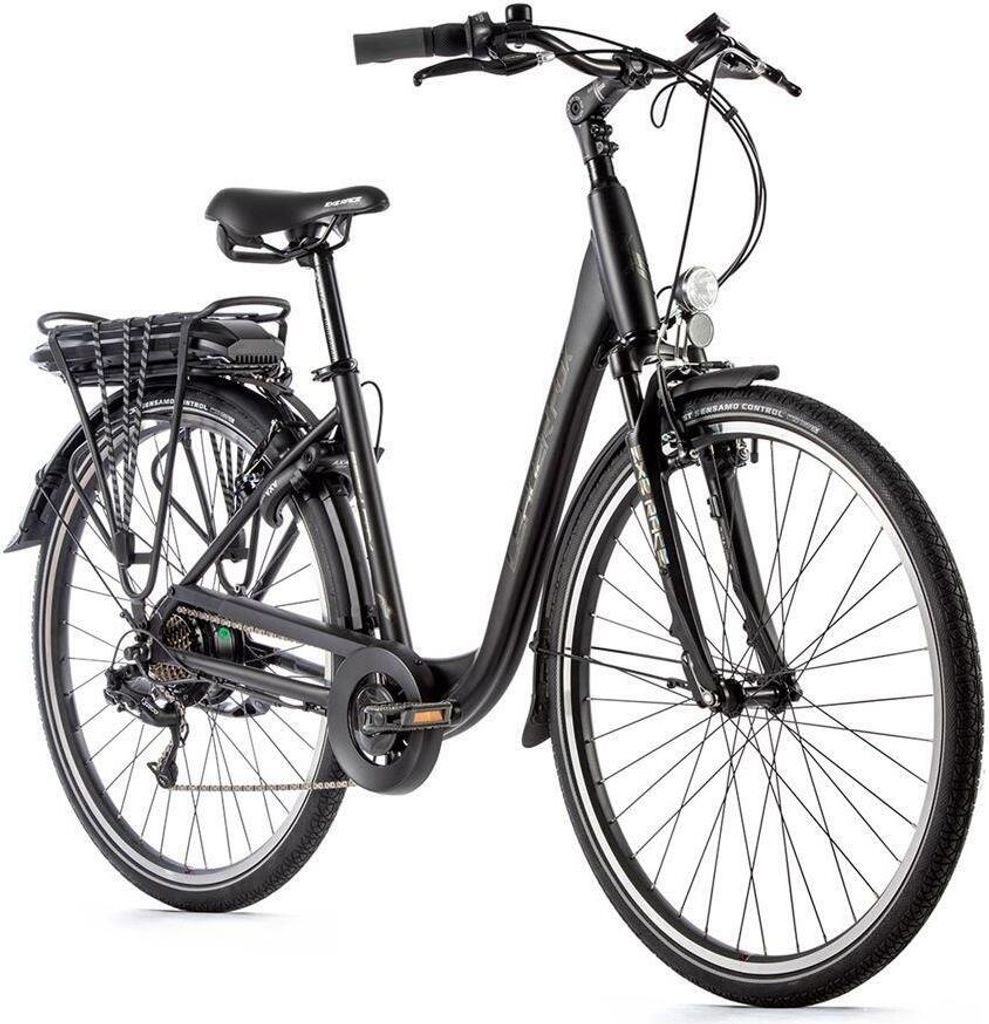 28 Zoll E-Bike Leader Fox Park City Elektro Fahrrad 7 Gang LG 12,8 Ah / 460,8 Wh Anthrazit RH 42cm
