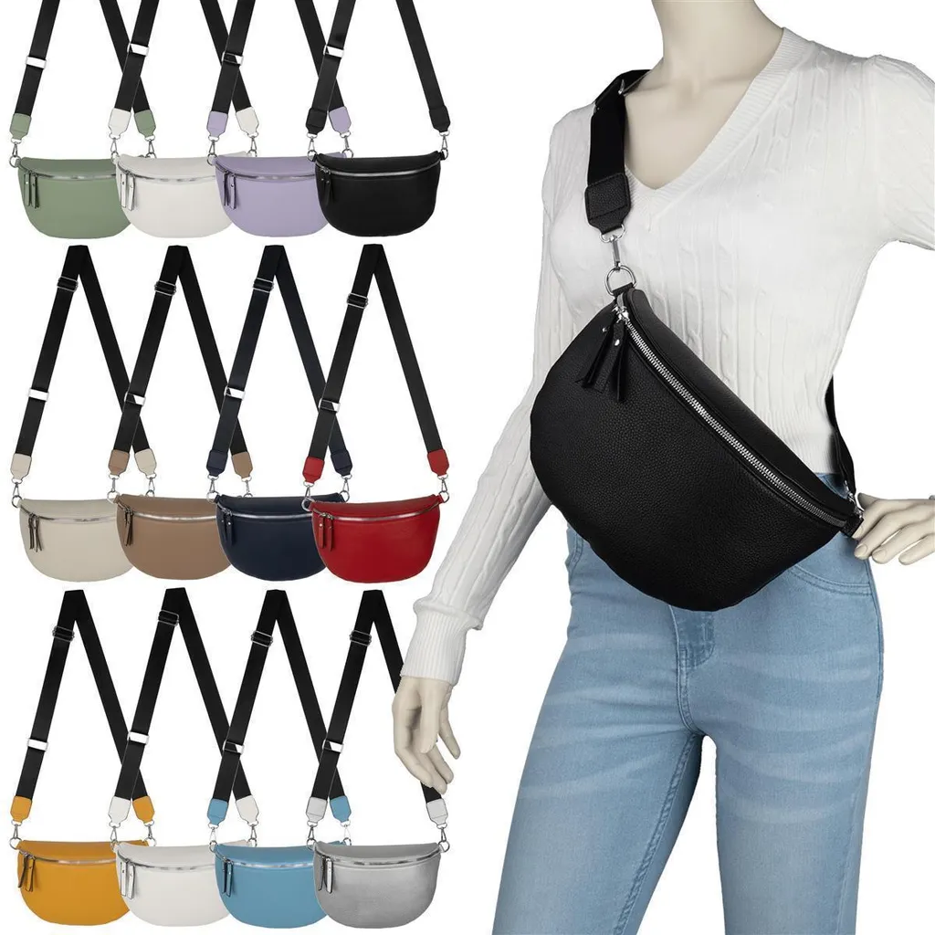 GIDWRIY Bauchtasche Damen - Samt, Verstellbar, Mehrere Tragemöglichkeiten