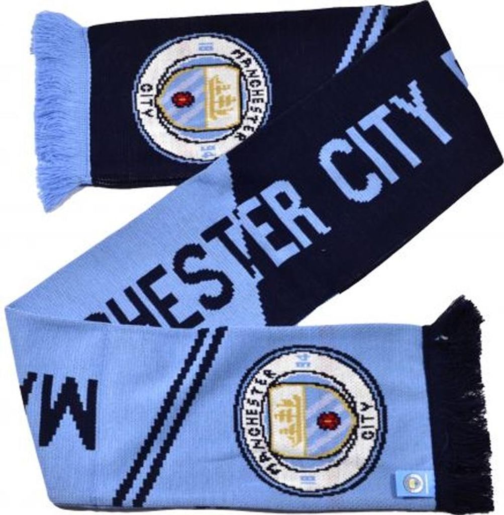 Manchester City FC - "Vertigo" Schal BS6365 (Einheitsgröße) (Marine/Himmelblau/Weiß)