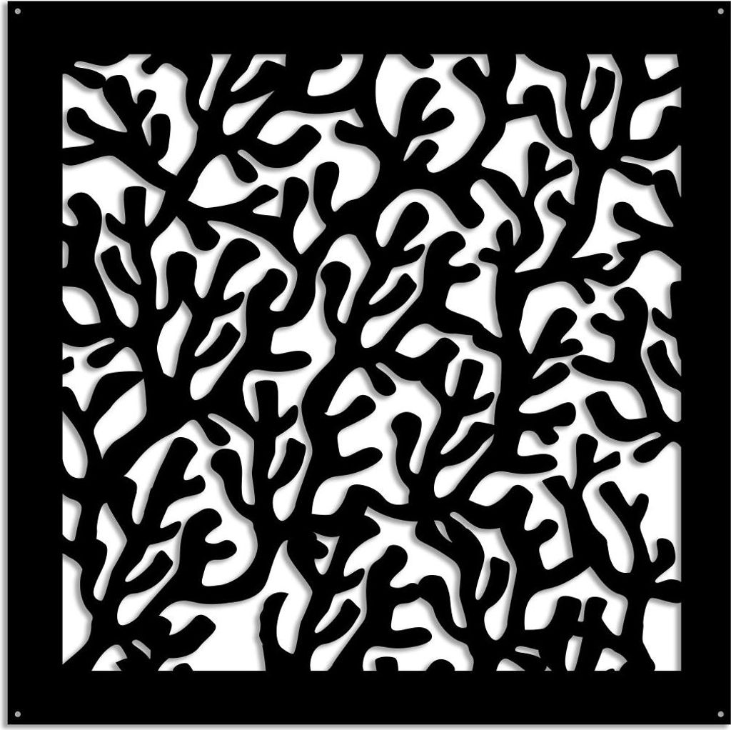 KORAL – Perforiertes PVC–Panel – Sonnenschutz 48x48 cm schwarz