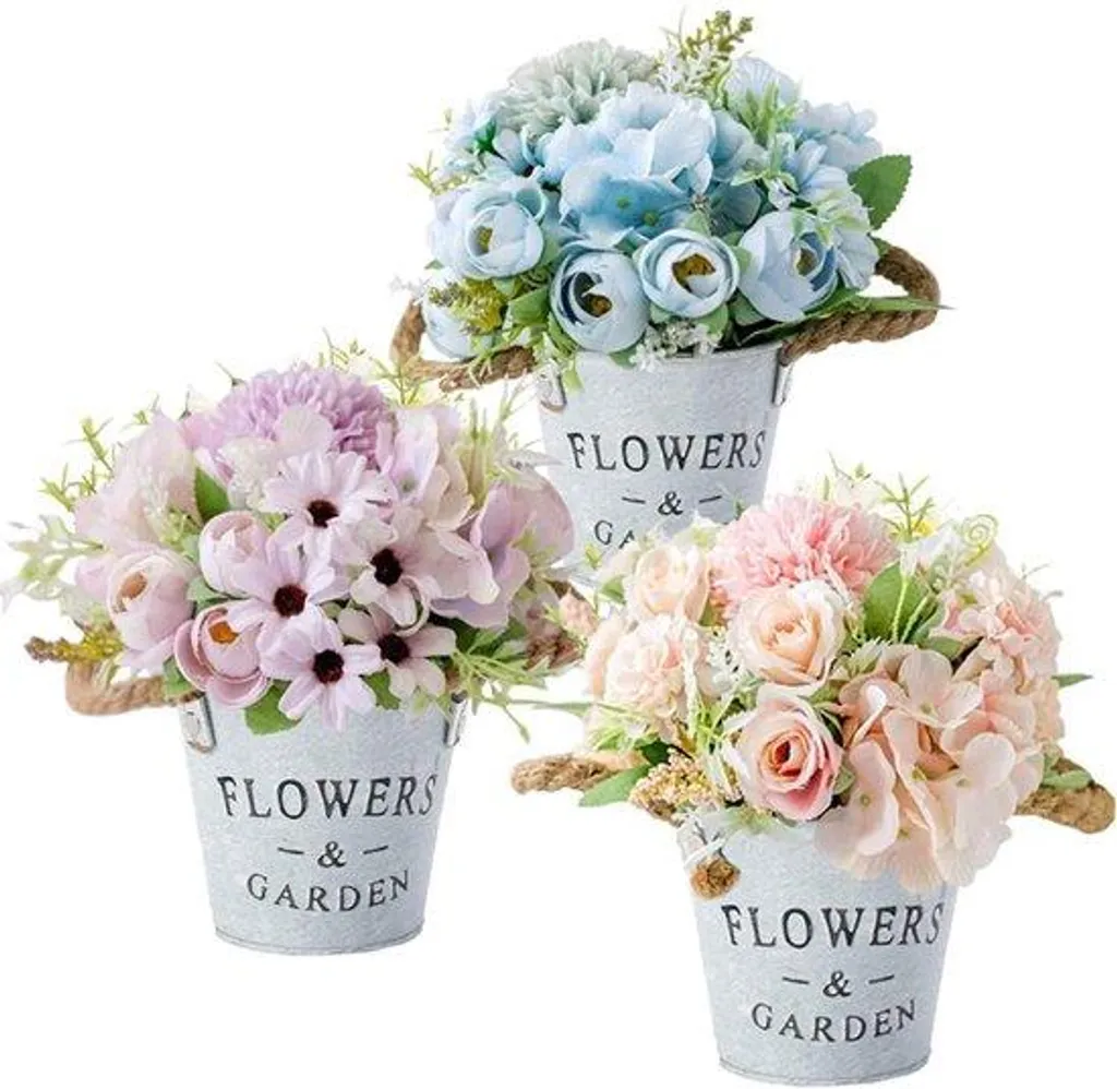 Plantes artificielles de décoration pour étagère et bureau lot de 3