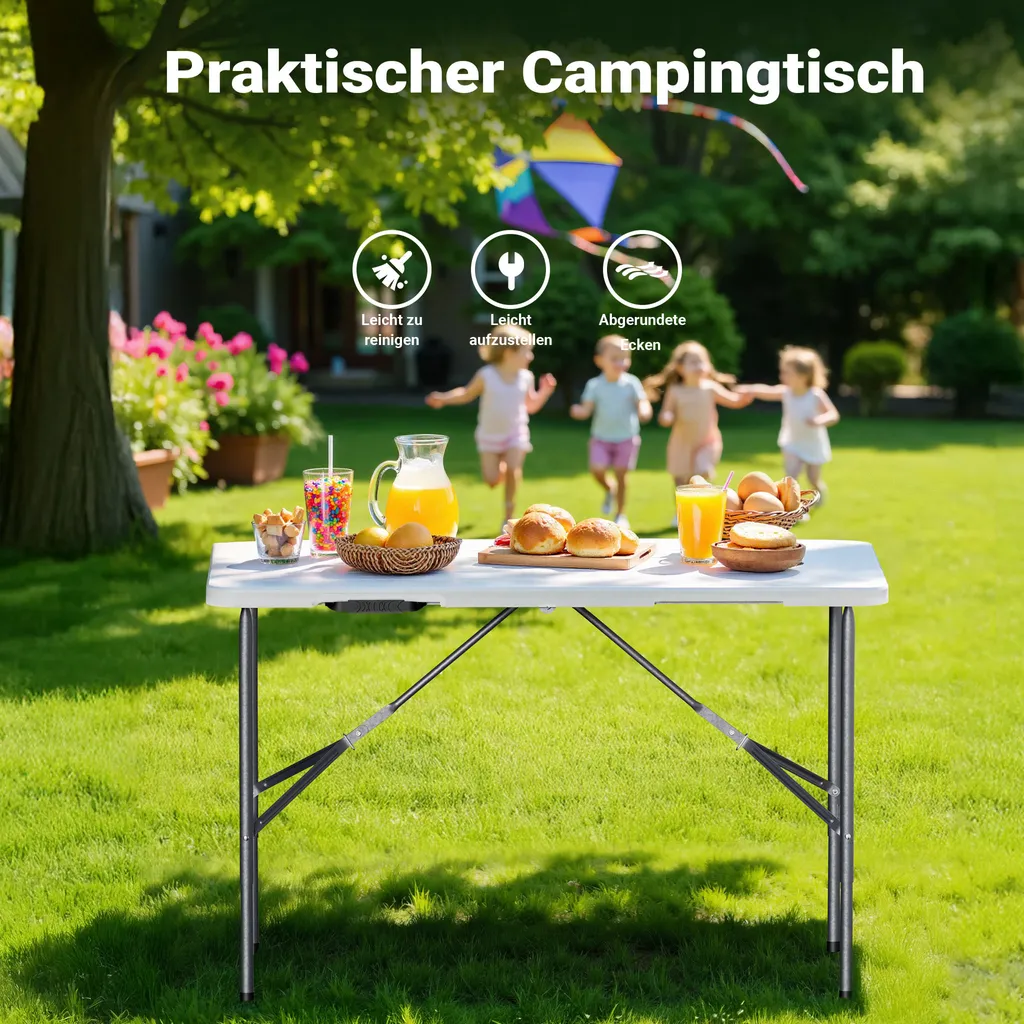 Table pliable légère 122cm : la solution gain de place pour vos fêtes - 6