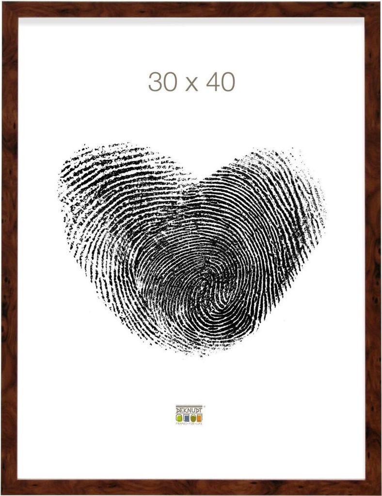 Deknudt Bilderrahmen S43AG2 Wurzelholz 15x15 cm mit goldfarbener Innenkante