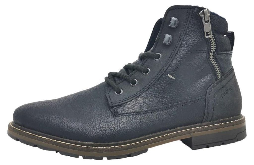 RIEKER Herren Biker Boots schwarz Kunstleder - Größe: 44 Produktbild 