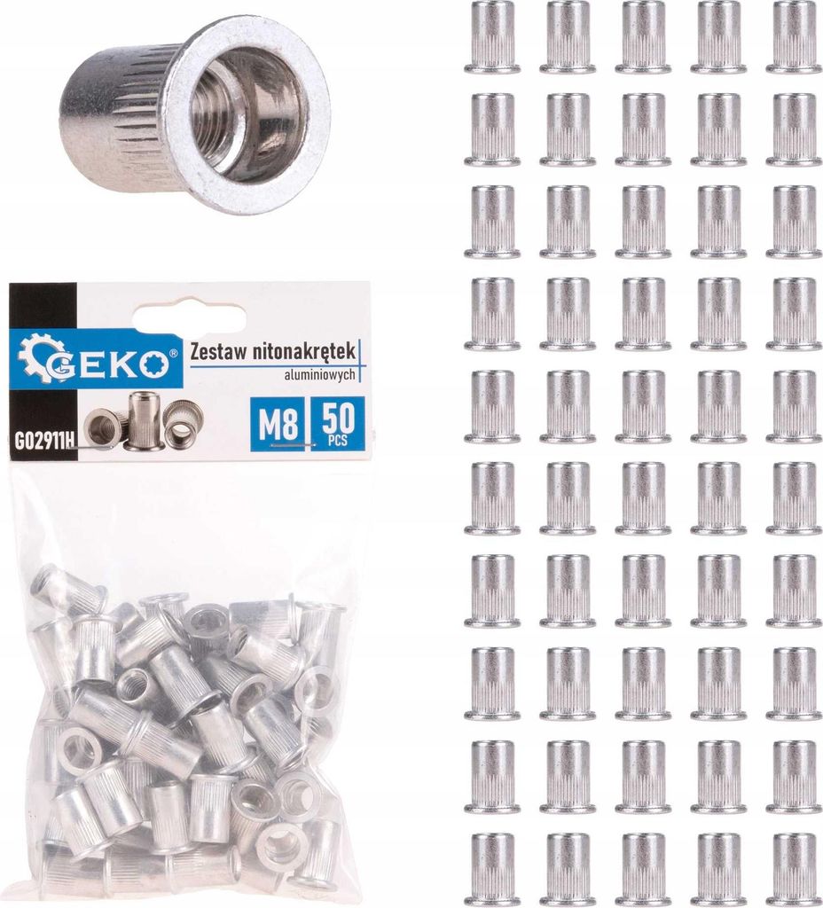M8 Aluminium-Nietmuttern-Set 50 Stk.
