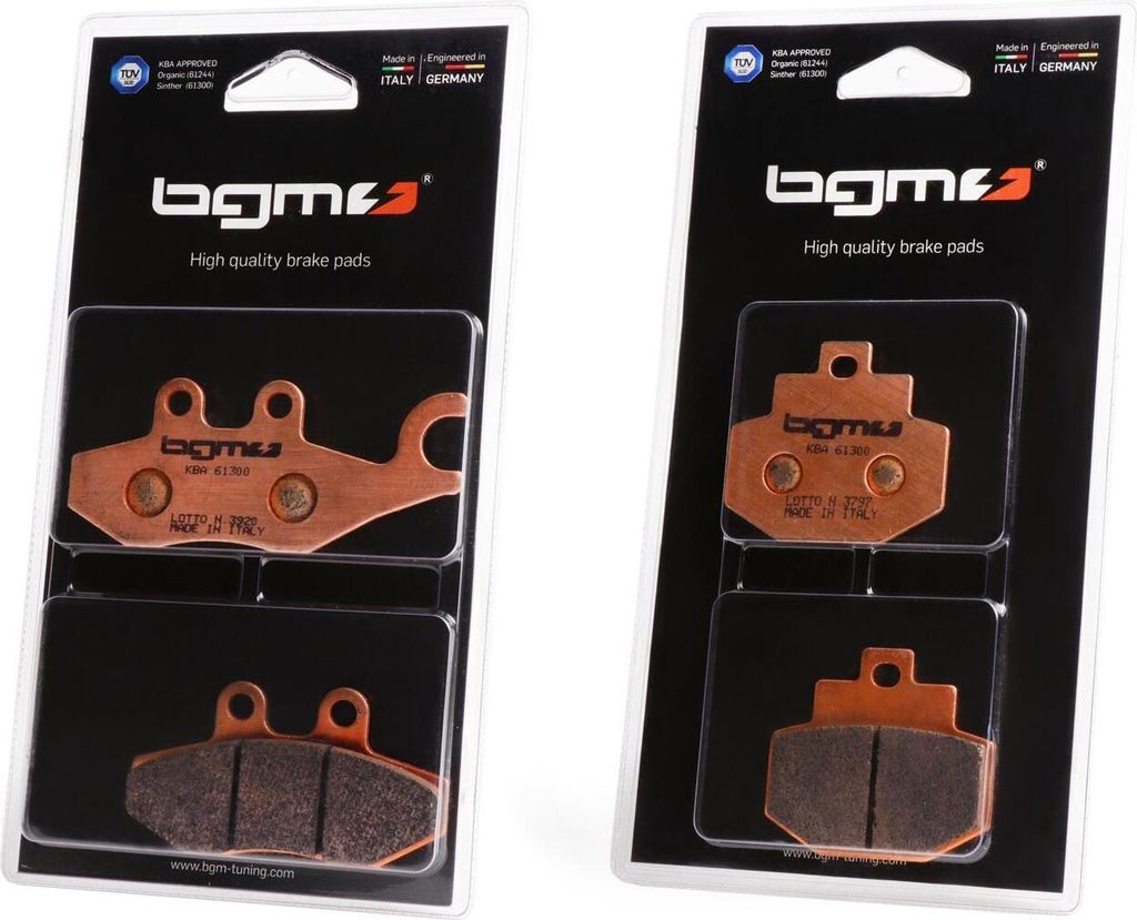 BGM Bremsbeläge-Set Sintersport kompatibel mit Vespa GTS (vorne und hinten) alle Modelle