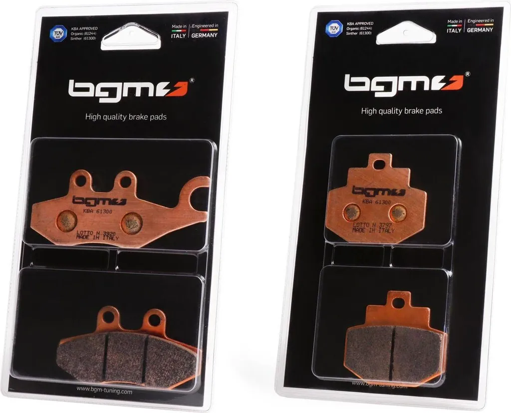 Pastiglie Freno Vespa GTS BGM Sintersport Kit Completo Ant Post