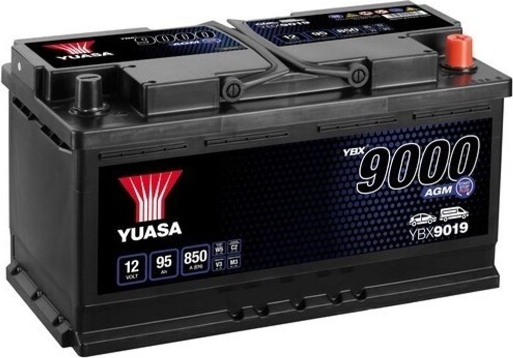 YUASA YBX9000 Starterbatterie 12V 95Ah 850A/EN L5 für Auto Produktbild 