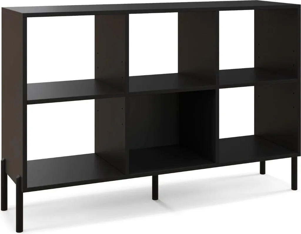 Étagère de rangement noire 6 plateaux pour garage atelier ou cellier