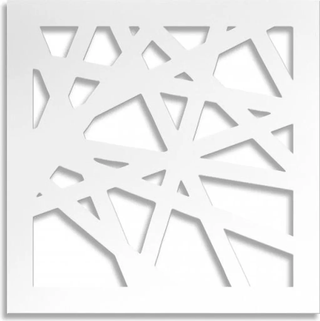Separé in PVC Bianco 98x98 10mm Spessore Pannello Traforato Esterni