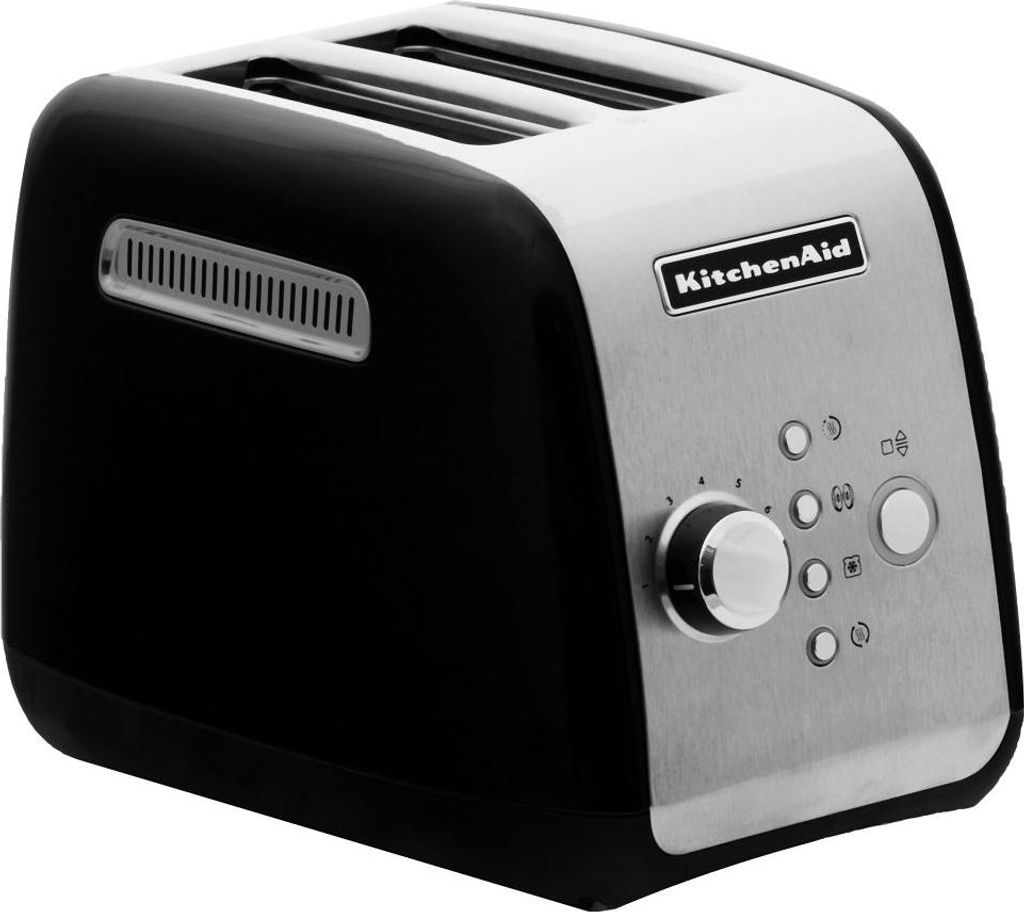 A studio shot of a KitchenAid toaster.