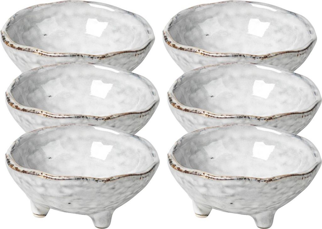 Broste Copenhagen Copenhagen NORDIC SAND Schale S mit kleinen Füßen 8,5 cm Set6
