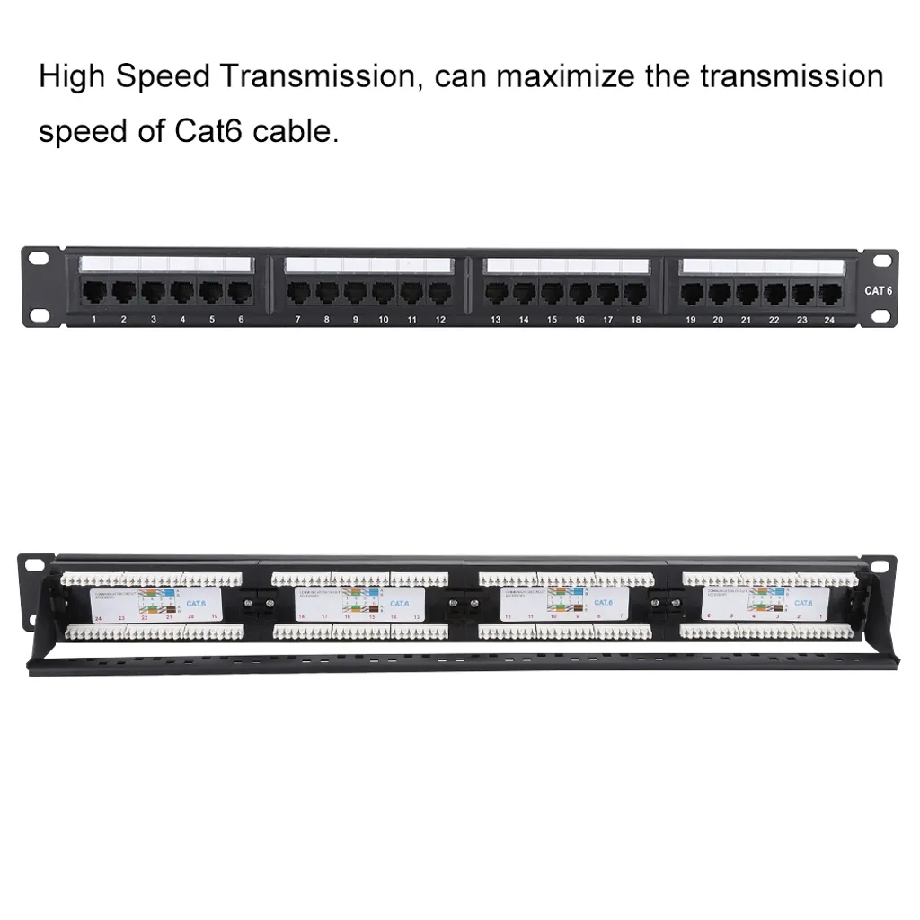Pannello Patch CAT6 24 Porte | Rack per Rete Ethernet 19" - 7