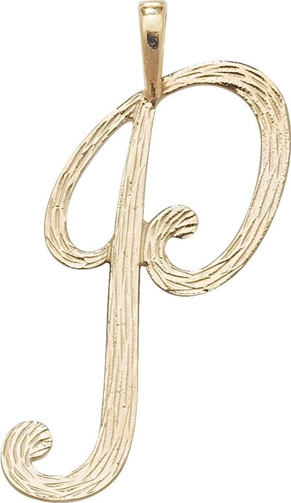 Stylischer 9 Karat (375) Gold Buchstaben / Initiale Damen - Anhänger; TRS35340LTP