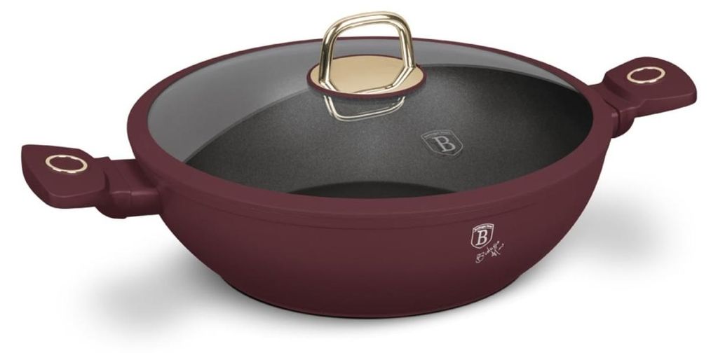Wok z pokrywką, dwoma uchwytami i pokrywką, 30 cm, kolekcja Zdjęcie produktu 