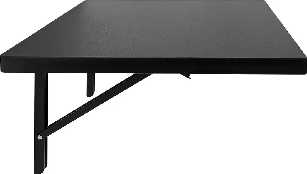 Table pliante murale pour petits espaces - Supporte 250kg - Noir mat