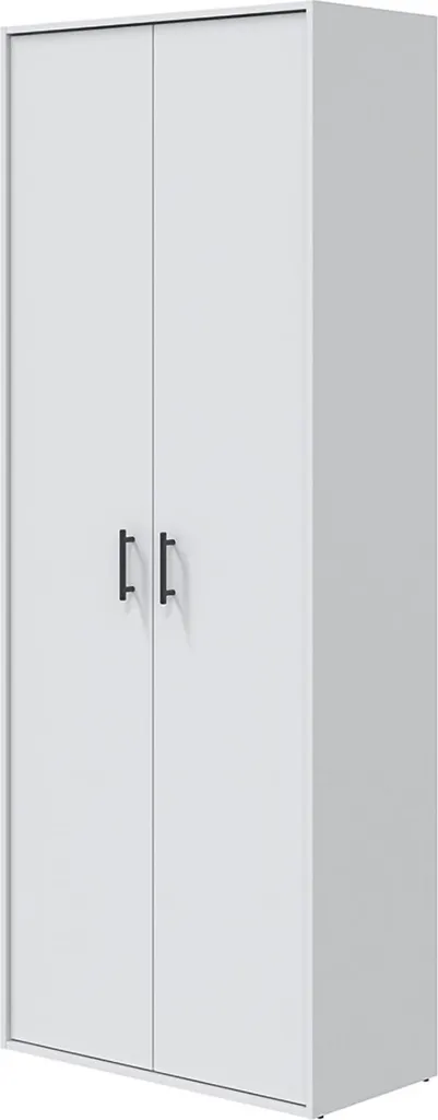 Armoire Multi-usages Gain de Place Mileto Blanche 80x206 cm 2 Portes