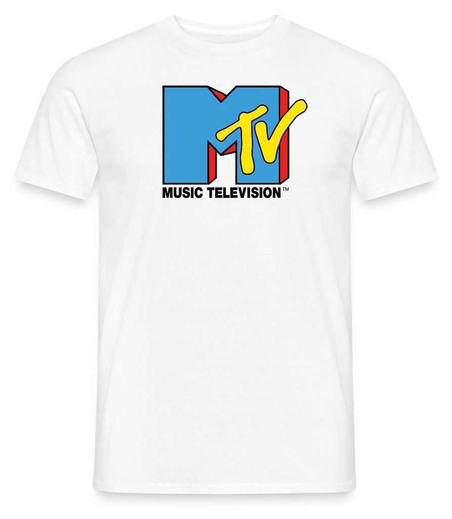 Spreadshirt MTV Music Television Klassiches Logo Männer T-Shirt, 4XL, Weiß