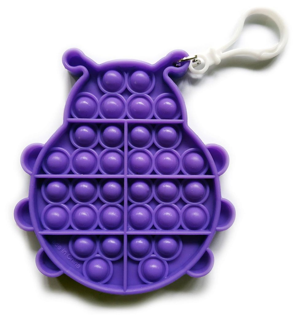 Fidget Toys Push Pop Schlüsselanhänger - Antistressspielzeug Käfer Lila