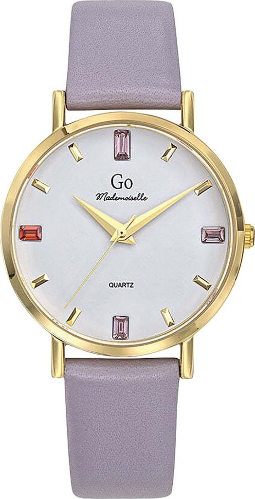 Girl Only Armbanduhr lila Leder Mademoiselle Damen Analog-Quarzuhr UGO699421