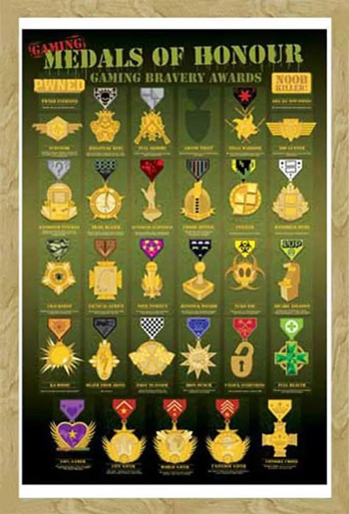 Poster encadré Medals of Honour vitre acrylique et cadre Shinsuke MDF