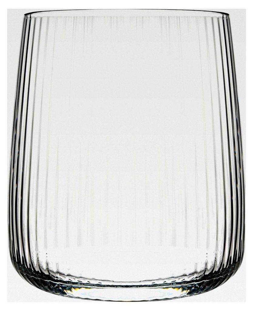 Set von 6 geriffelten Gläsern, Trinkgläser 320 ml, spülmaschinenfeste Wassergläser
