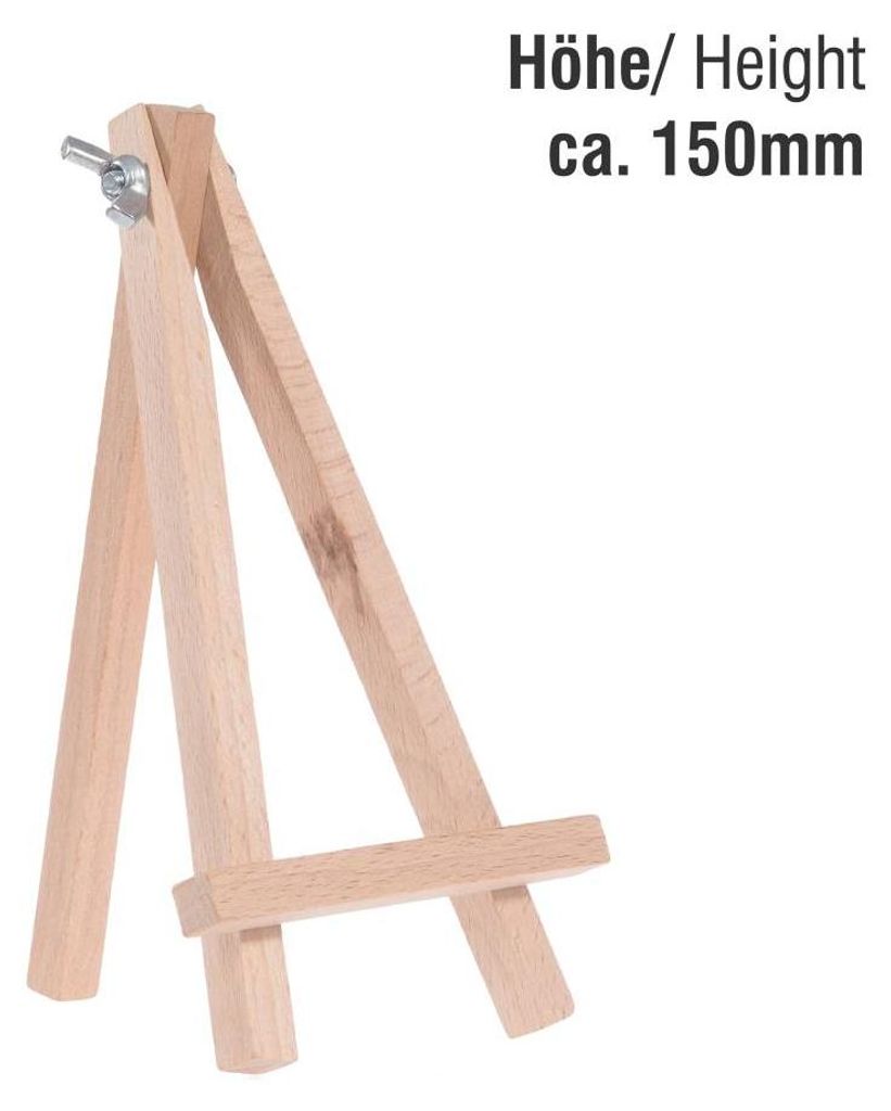 Staffelei aus Echtholz 150 mm hoch praktische Tischpräsentation Bilder Gemälde Infotafel Dekohilfe