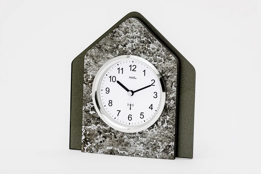 Montre Murale AMS 5169 en Verre et Acier - Précision Allemande Garantie