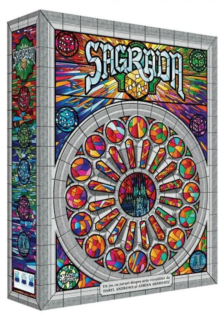 Jeu de Plateau Sagrada Puzzle Créatif avec Dés Colorés pour la Famille