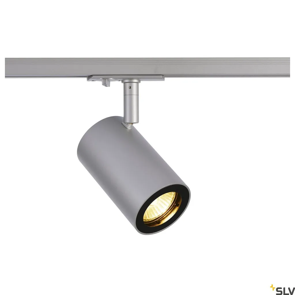 Spot Orientable Enola B Gris Argent pour Rail 1 Allumage Culot GU10 LED