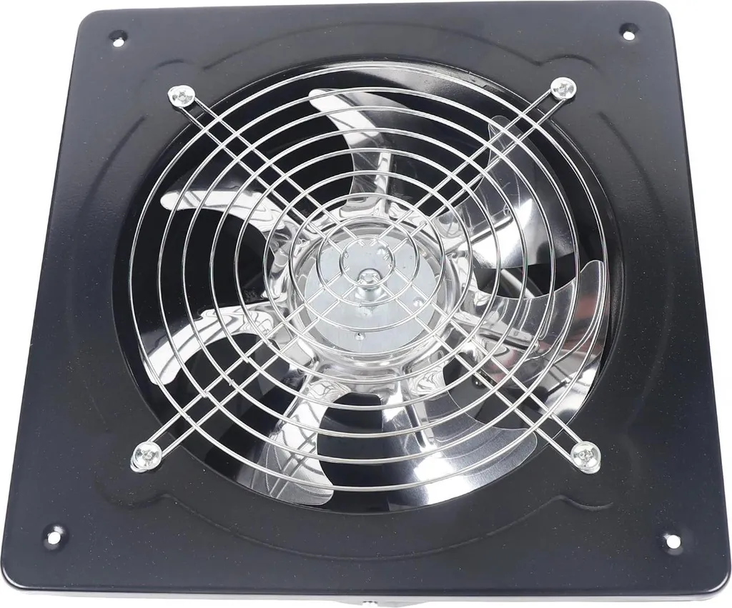 Ventilatore di Scarico Industriale Nero a Parete - Portata Elevata 2574 CFM