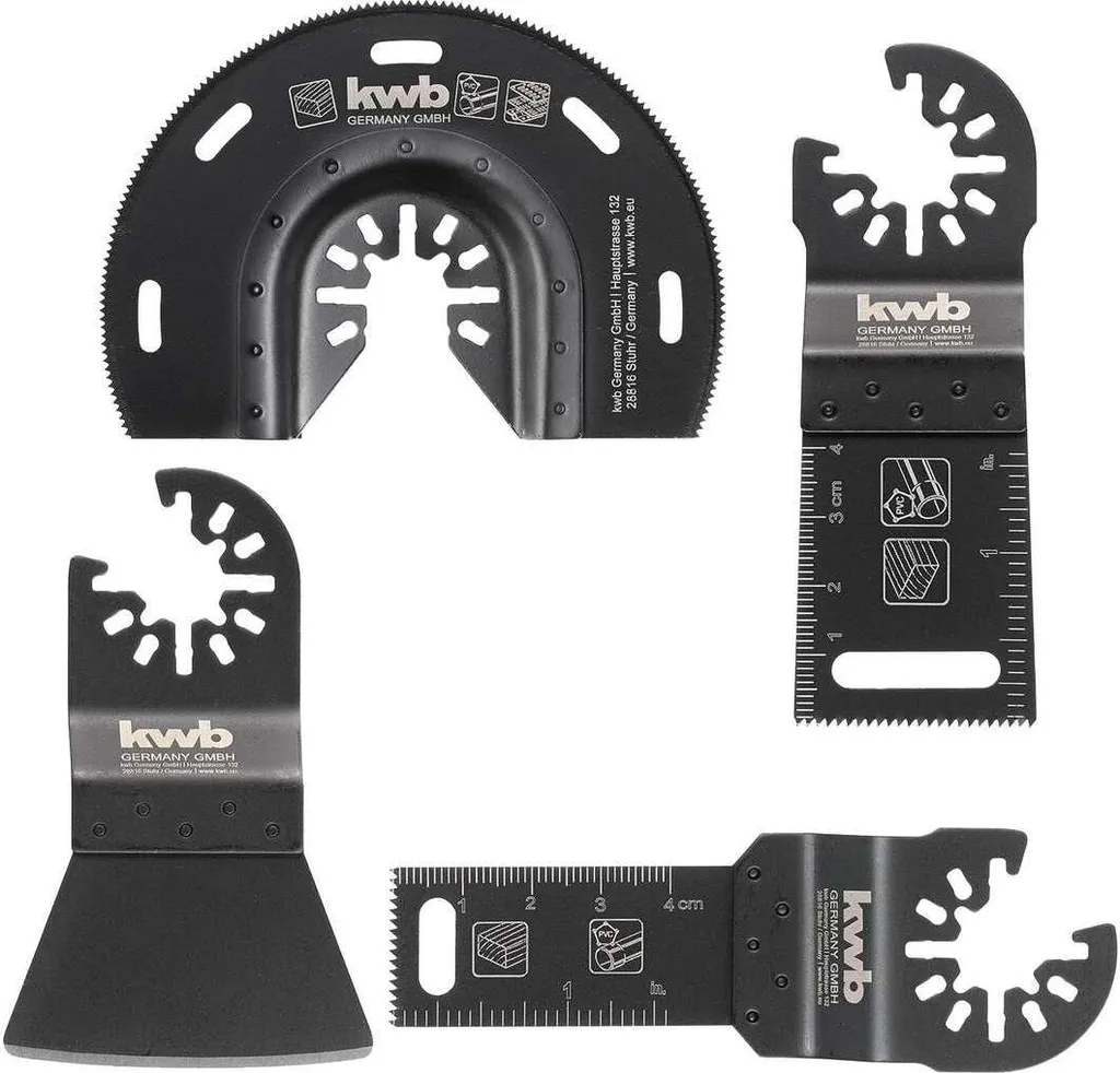 Lames Multi-Tool kwb pour coupes précises dans le bois et plastique