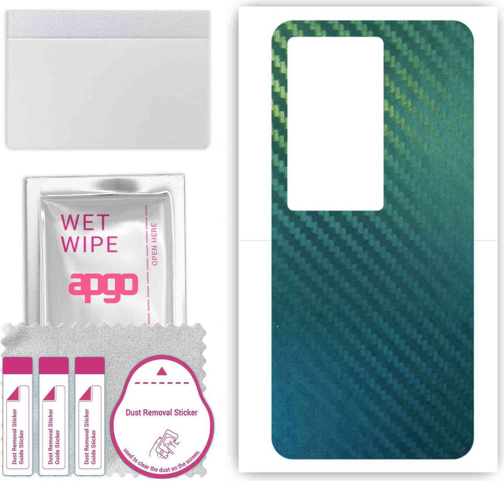 apgo Rückseite Schutzfolie, Skin, kompatibel mit Vivo IQOO 11 Pro, Hinten Displayschutzfolie aus Vinylfolie, kratzfest, einfache Montage - Kohlens...
