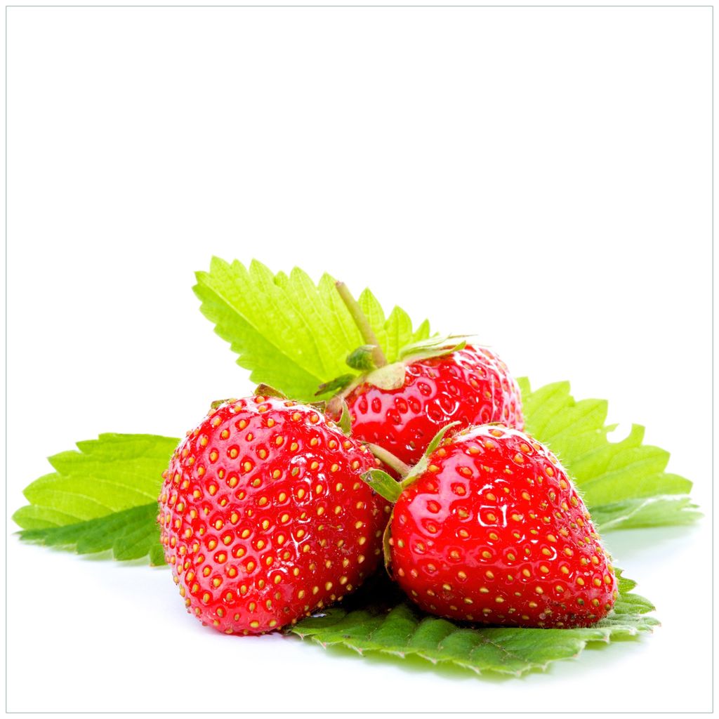 Wallario Möbeldesign / Aufkleber, geeignet für Ikea Lack Tisch - Frische rote Erdbeeren für die Küche in 55 x 55 cm