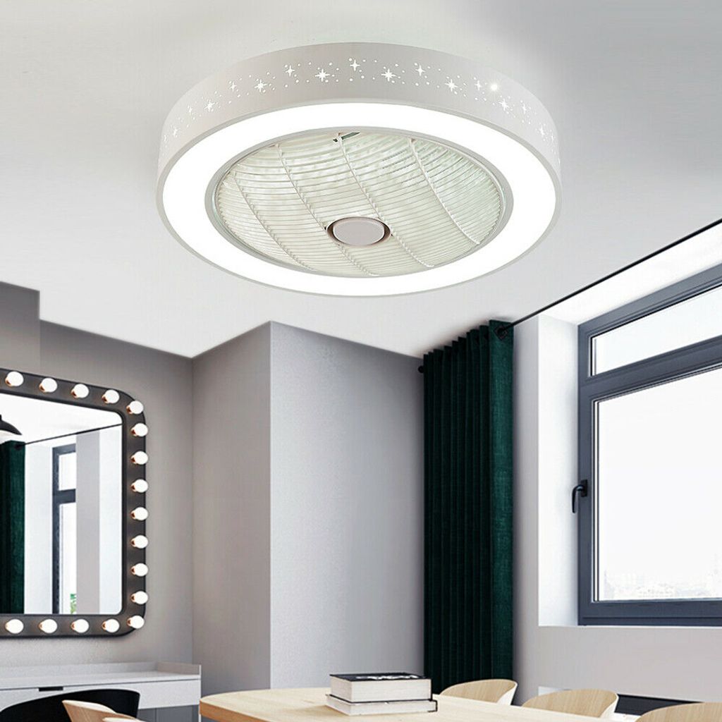Modern Deckenventilator mit Beleuchtung Fan 40W LED-Licht Fernbedienung DE DHL