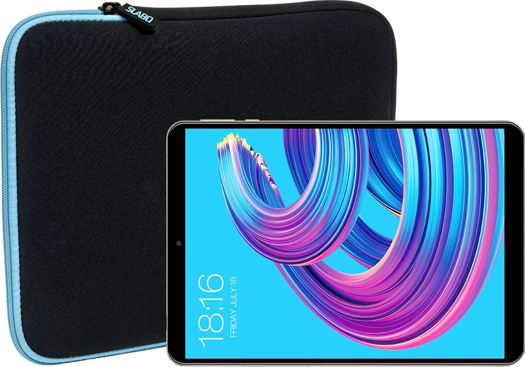 Slabo Tablet Tasche für Teclast M89 Hülle Case Neopren - TÜRKIS / SCHWARZ