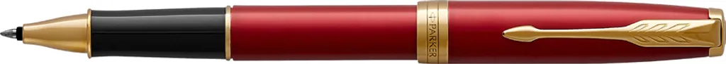 Roller PARKER SONNET Red Lacquer G.C. : Stylo luxe laque rouge et or