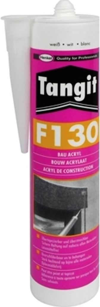 TANGIT F130 Bau-Acryl in weiß für semiflexible Fugen im Trocken- und Möbelbau / Acryl / Fugendichtstoff / Fugenacryl / Bauacryl / Dichtmittel