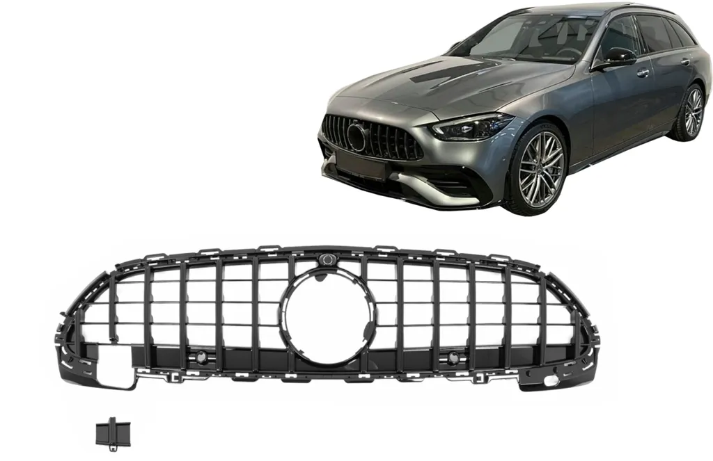 Grille de Calandre Mercedes Classe C W206 S206 GTR Design Noir avec PDC