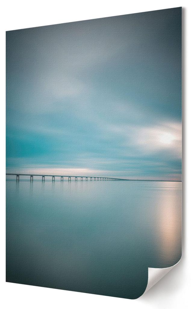 Wasserbrücke- Kunstdruck A2 (42x59 cm) - Minimalistisch, Modern- Wandbild für Wohnzimmer Schlafzimmer & Flur, Modernes Poster Wanddeko, Ungerahmt