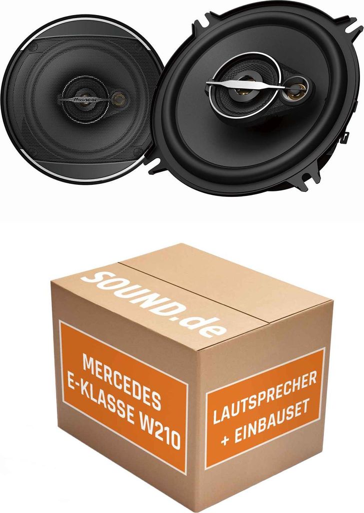 Lautsprecher Boxen Einbaupaket hinten Pioneer Pioneer TS-A1371F passend für Mercedes E-Klasse W210 + Kombi | 2x Tief-Mitteltöner mit integriertem...
