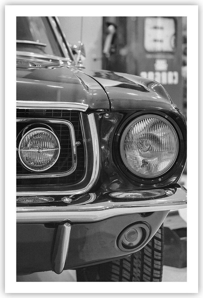 Poster - Poster ohne Rahmen - Ford Mustang Mach - 61x91,5 cm - Wand Bild - Wanddeko - Wandbilder - Kunstposter - Wandposter - Bilder - Kunstdruck -...