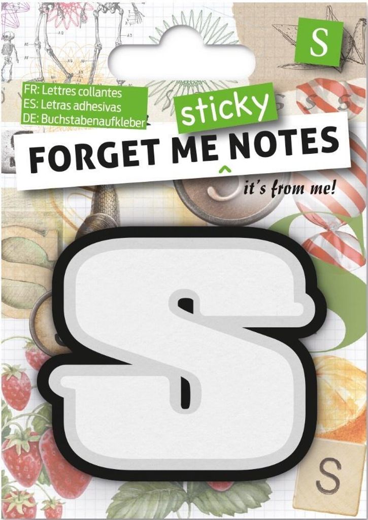 Forget me Haftnotizen in S-Form