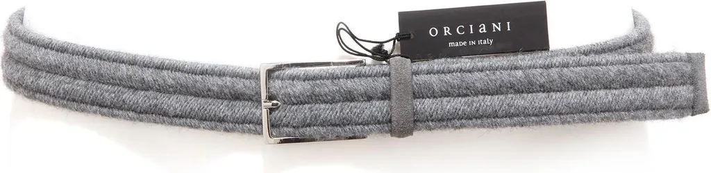 3713S cintura uomo ORCIANI pelle e tessuto grigio grey belt men