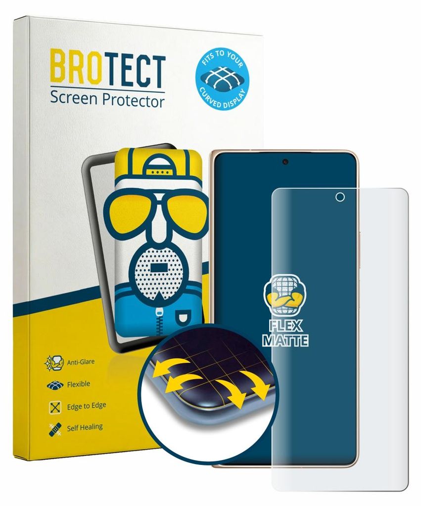 2x BROTECT Fullscreen Schutzfolie für Honor Magic V6 Displayschutz Folie Fullcover Matt Entspiegelungsfolie
