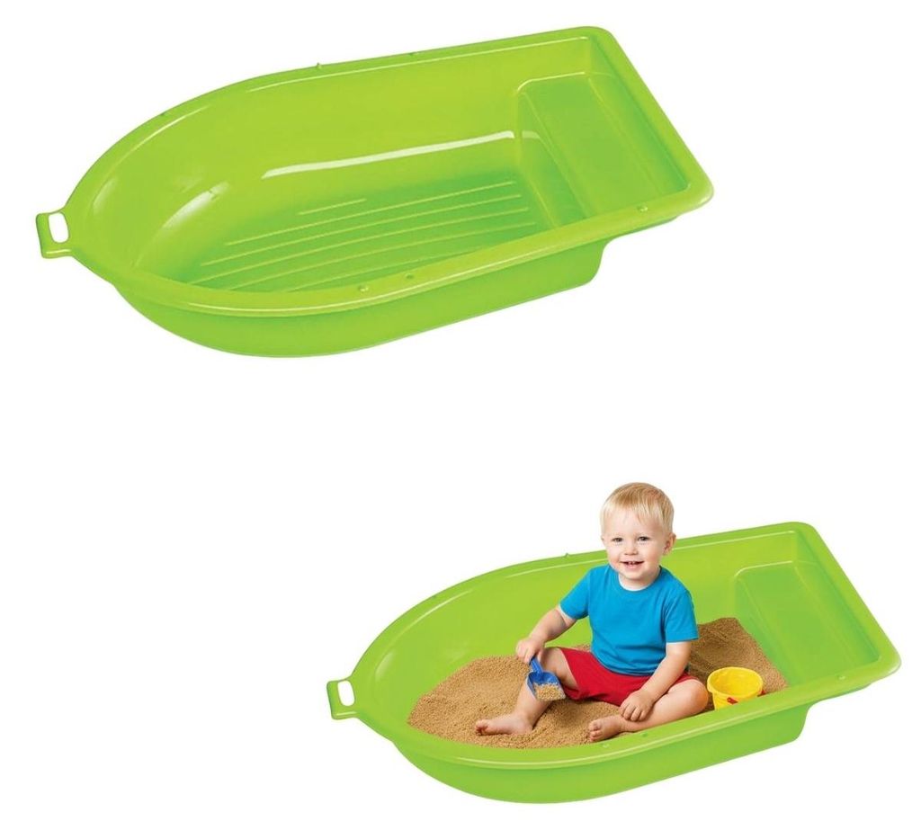 Kunststoff-Sandkasten Boot - Hellgrün Produktbild 
