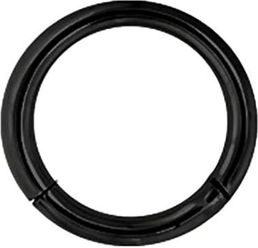 Karisma Black Titan G23 Hinged Segmentring Charnier/Septum Clicker Helix Ring Piercing Ohrring - 1,2x10mm