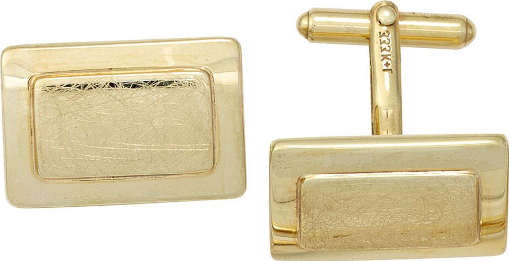 Manschettenknöpfe Cufflinks 333 Gold Gelbgold teileismatt Goldschmuck Herren