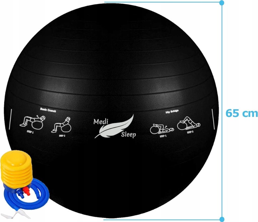 Gymnastikball 55/65/75cm Mit Fußpumpe - Fitnessball Bis 300kg Belastbar