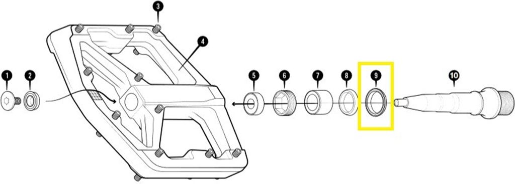 Crankbrothers Pedal Seal joint, extérieur, Stamp V2, niveau Image du produit 
